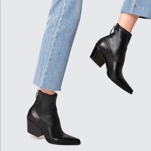 Dolce Vita Shanta Bootie Black Leather Size 6